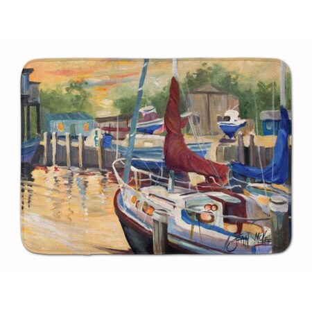 Carolines Treasures New Sunset Bay Sailboat Machine Washable Memory Foam Mat JMK1083RUG
